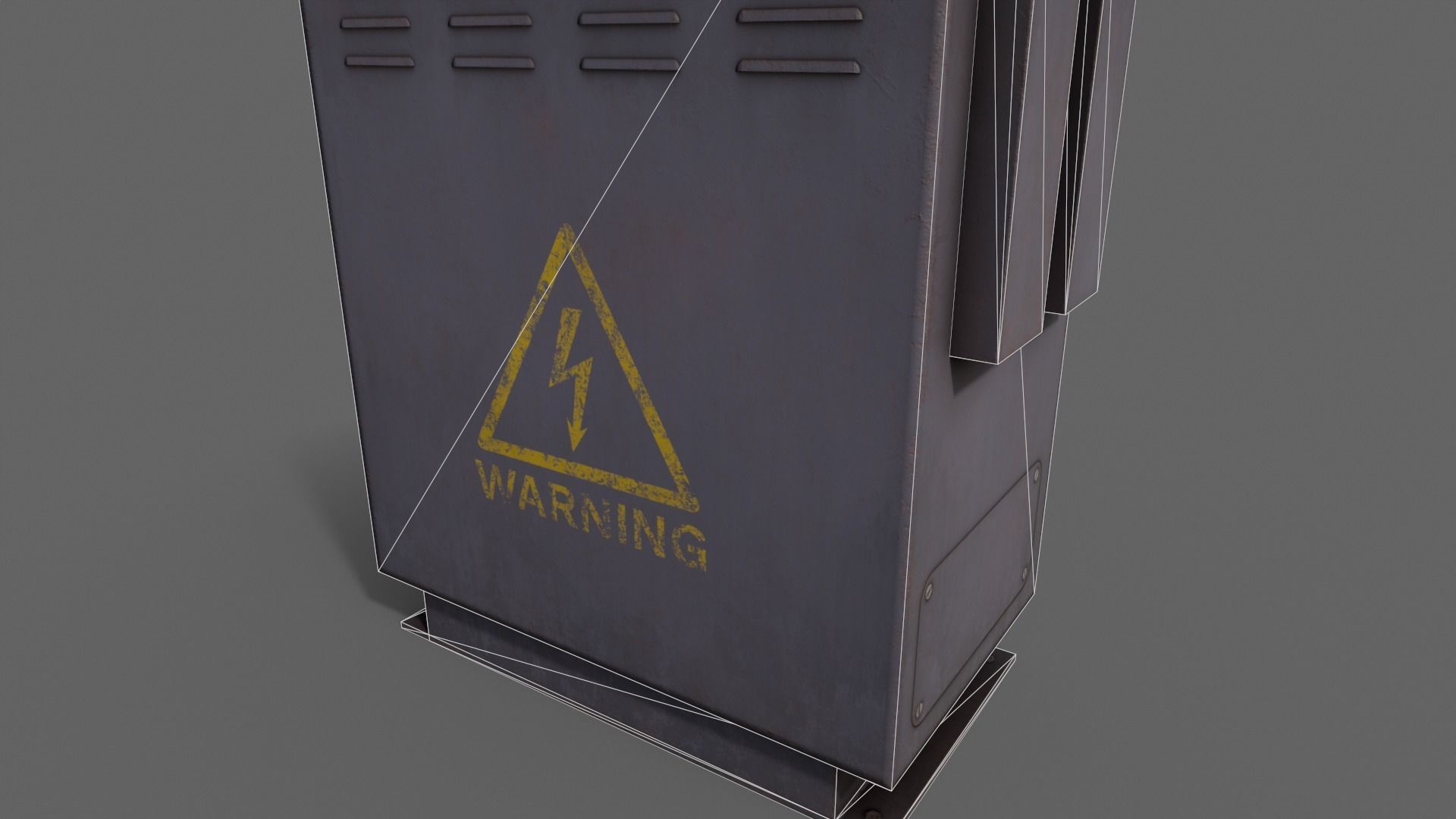 PBR Electric Box Purple V3 Low-poly 3D model_19