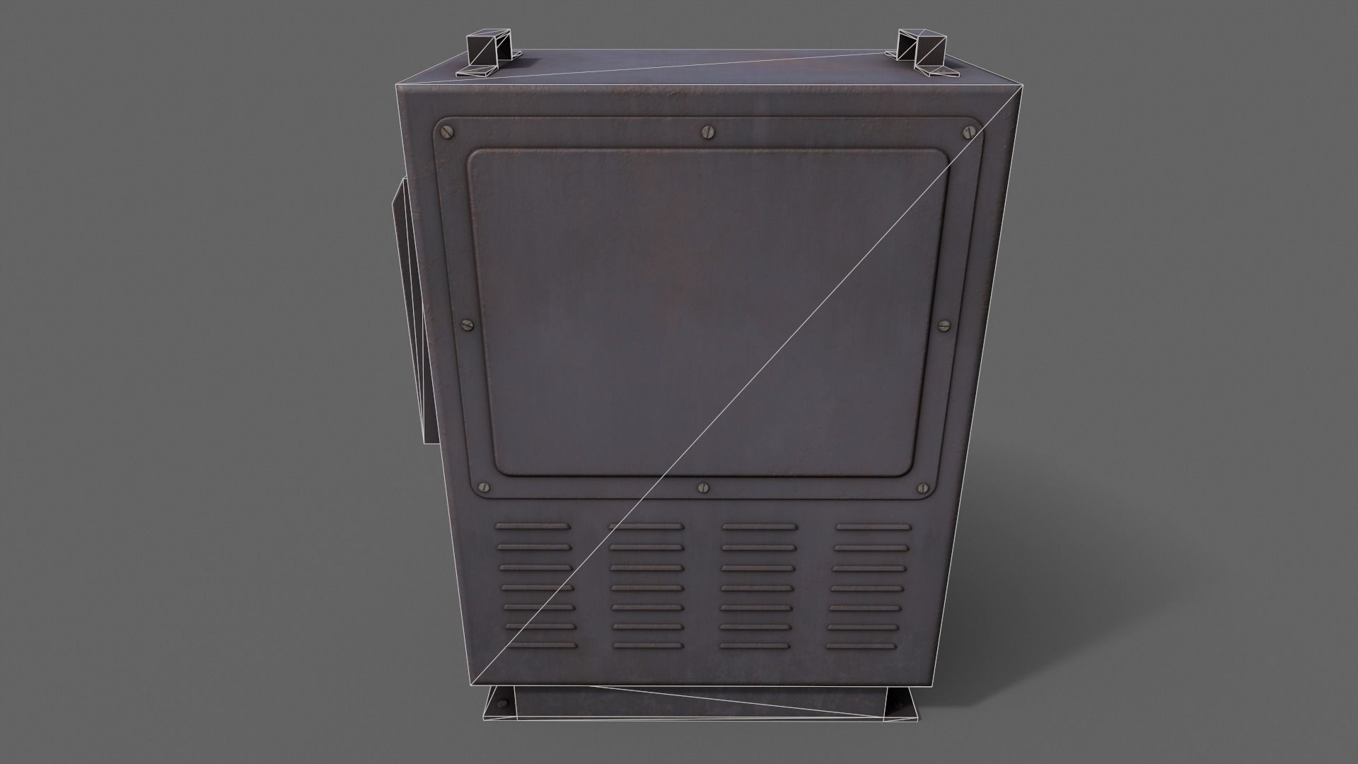 PBR Electric Box Purple V3 Low-poly 3D model_21
