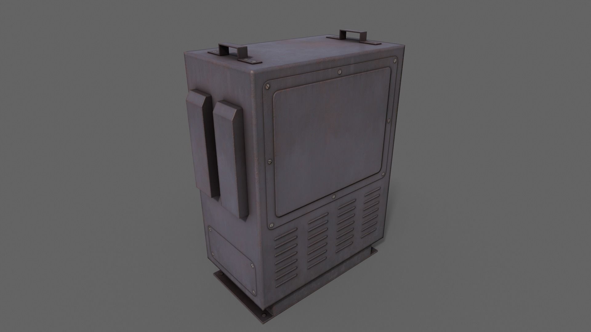 PBR Electric Box Purple V3 Low-poly 3D model_13