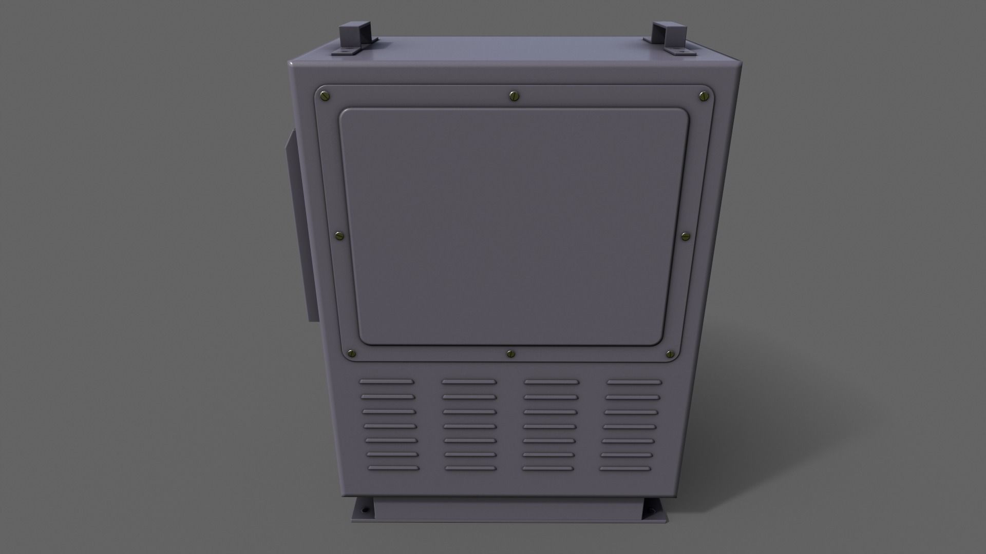 PBR Electric Box Purple V3 Low-poly 3D model_7