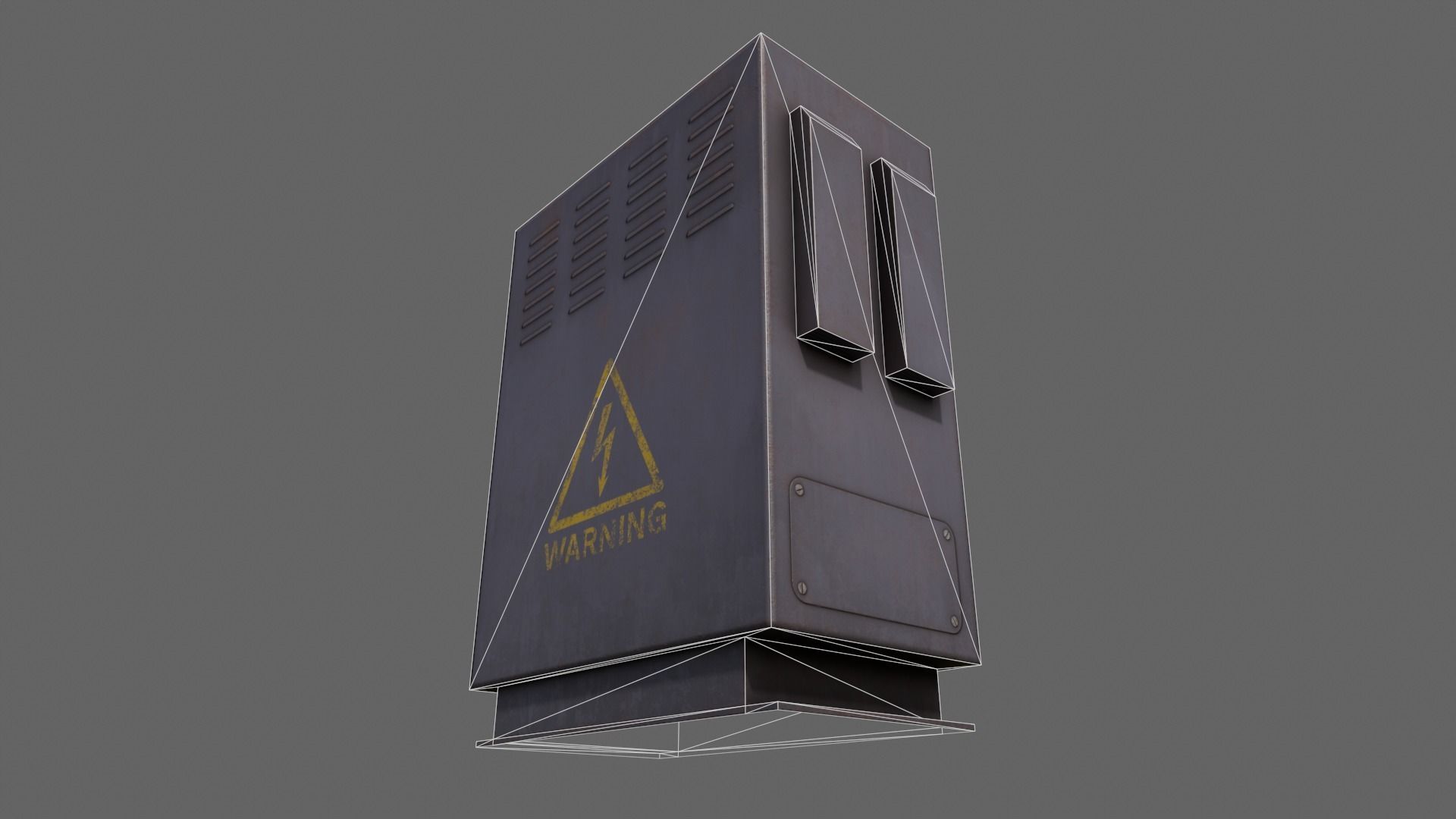 PBR Electric Box Purple V3 Low-poly 3D model_18