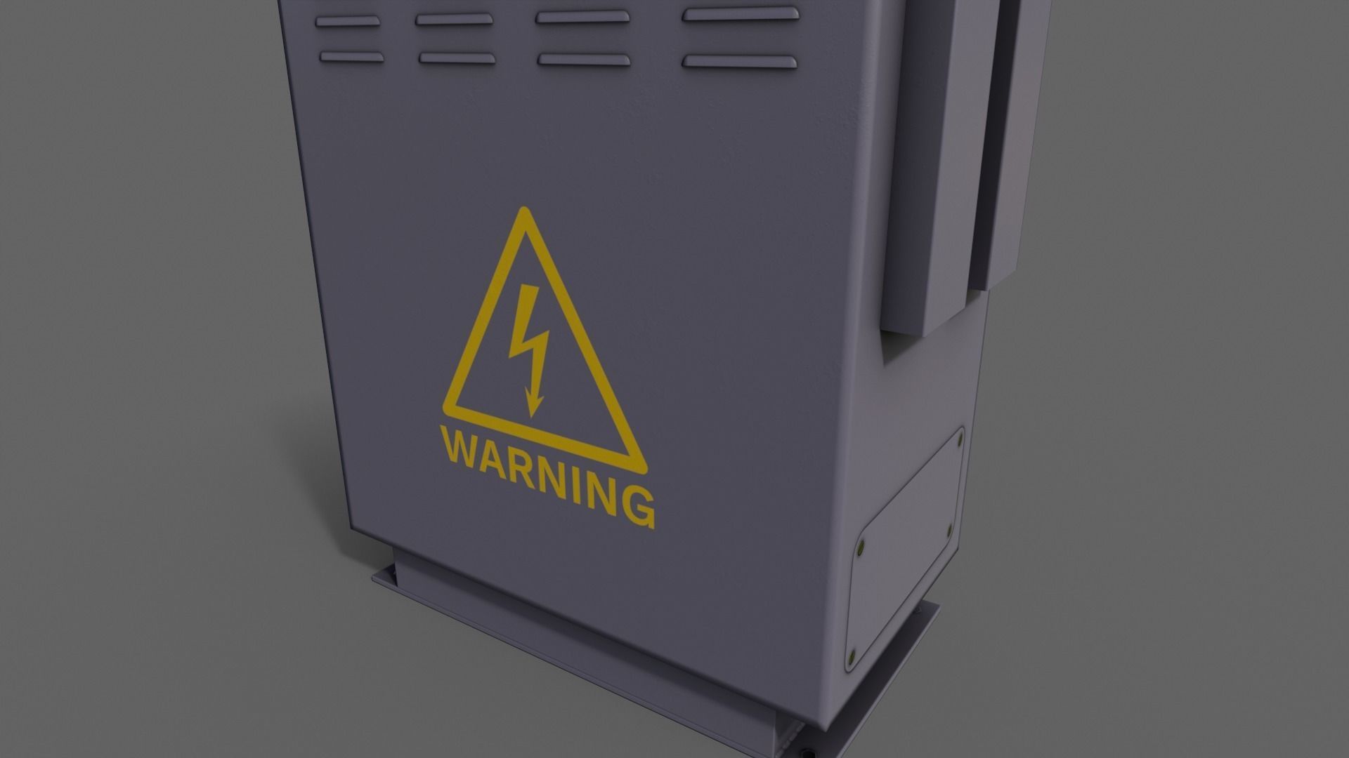 PBR Electric Box Purple V3 Low-poly 3D model_5