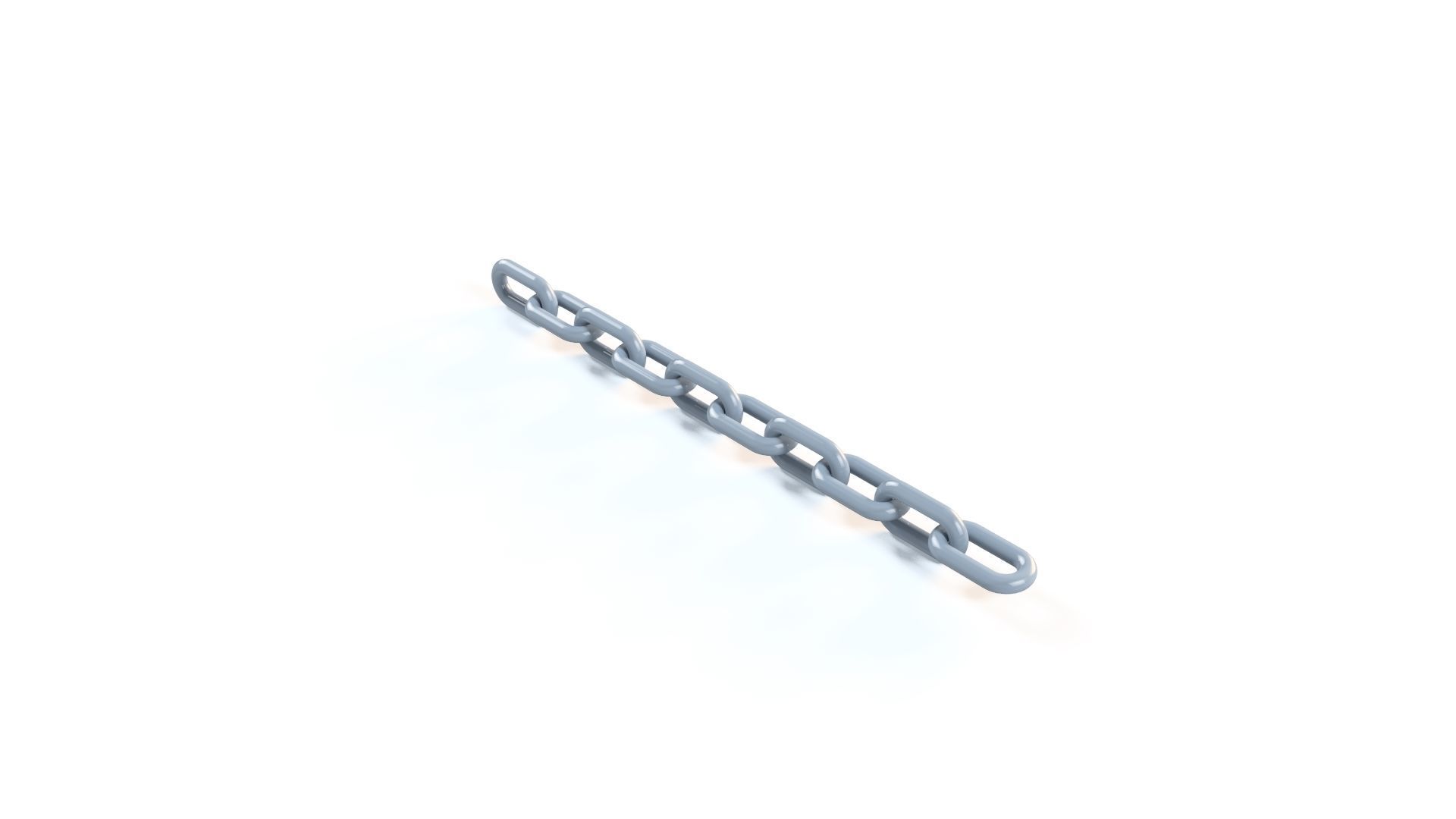 Steel chain model 3D model_2