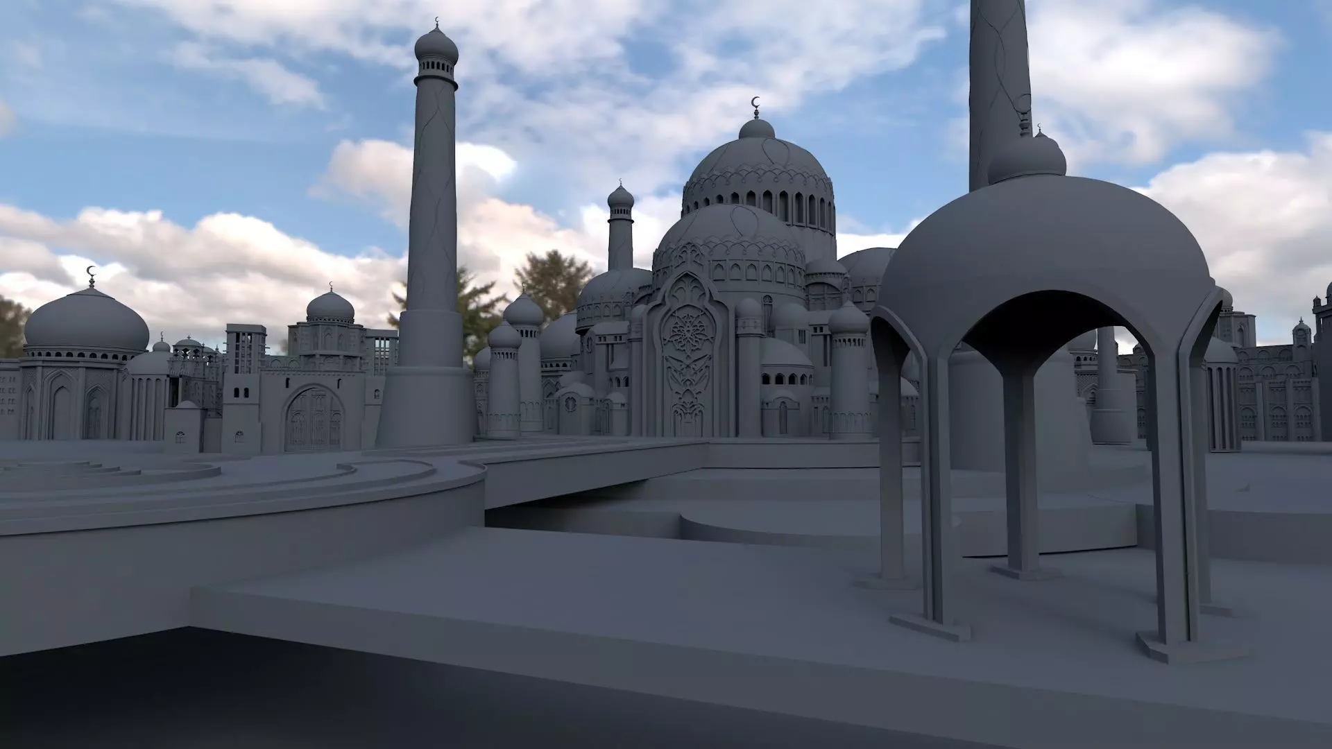 Fantasy Castle 3d Model 3D model_0