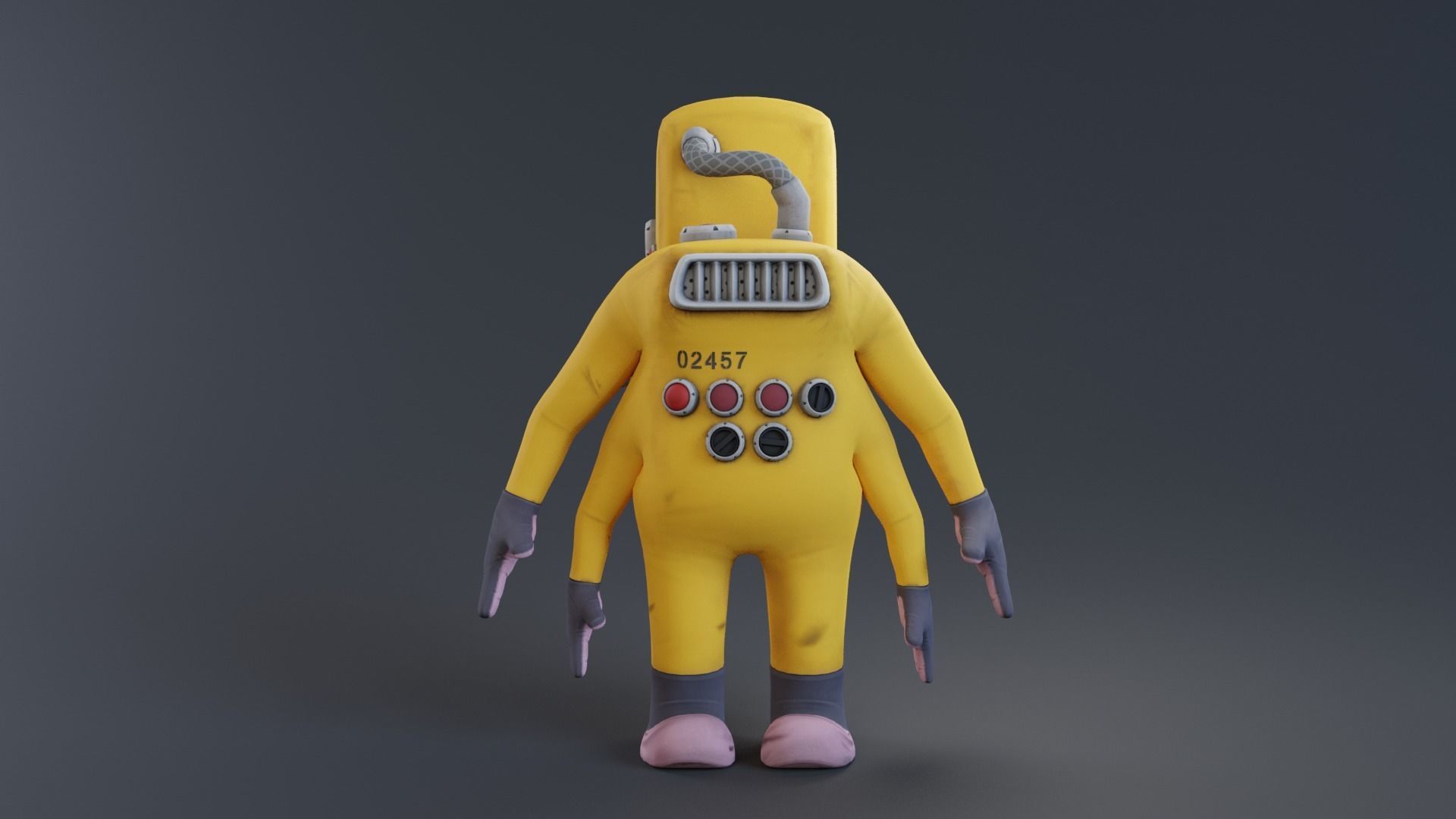 Monster inc - CDA agent pack rigged 3D model_23