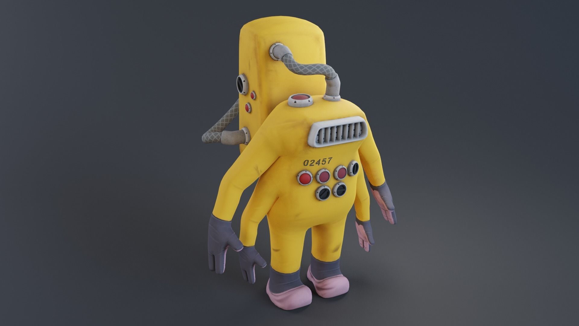Monster inc - CDA agent pack rigged 3D model_5