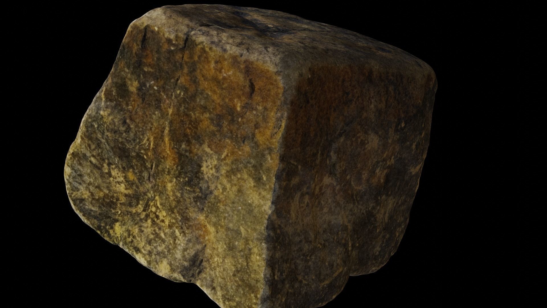 Riverbed Rock 3D model_3