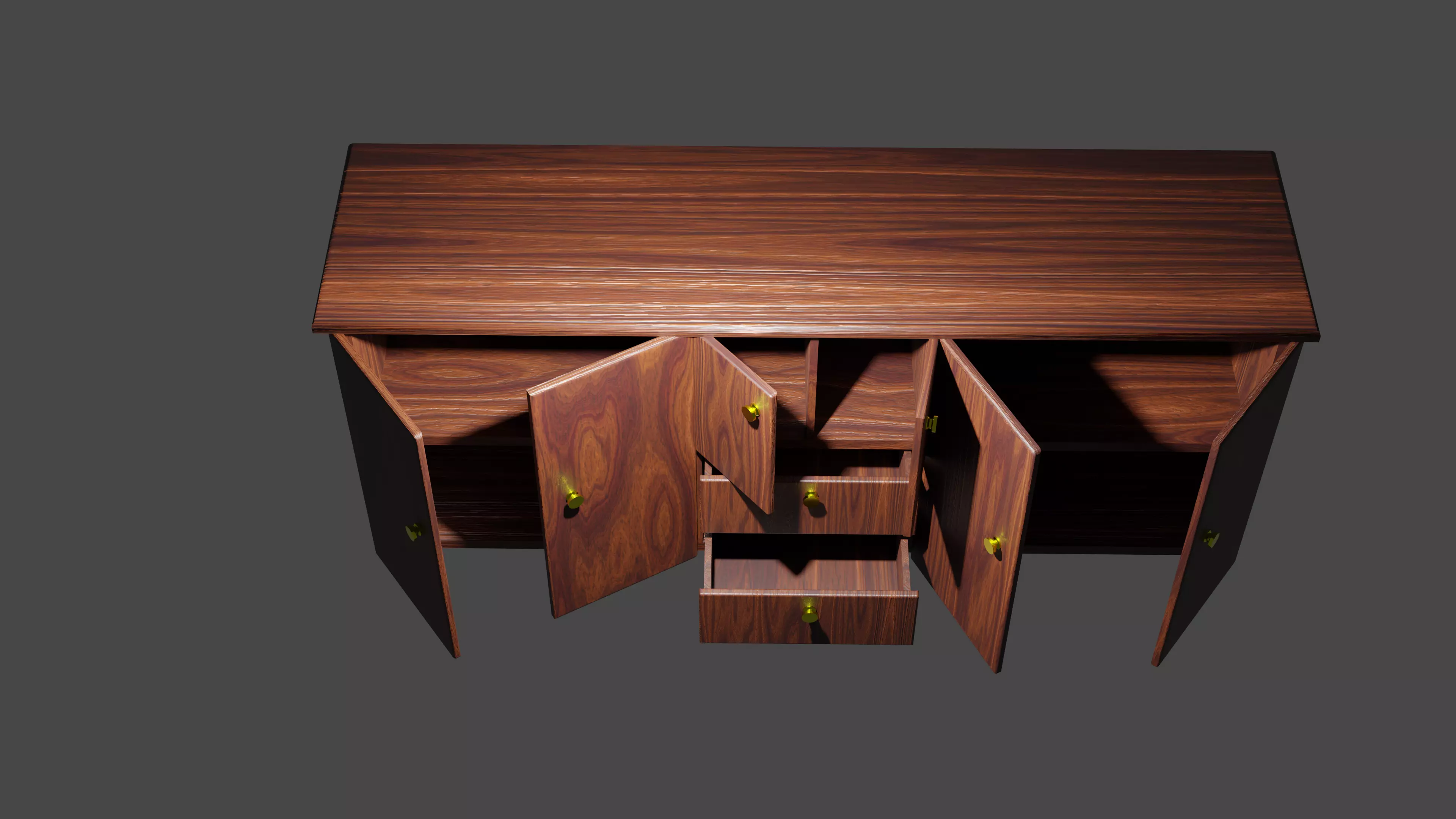 closet wooden sideboard 3D model_0