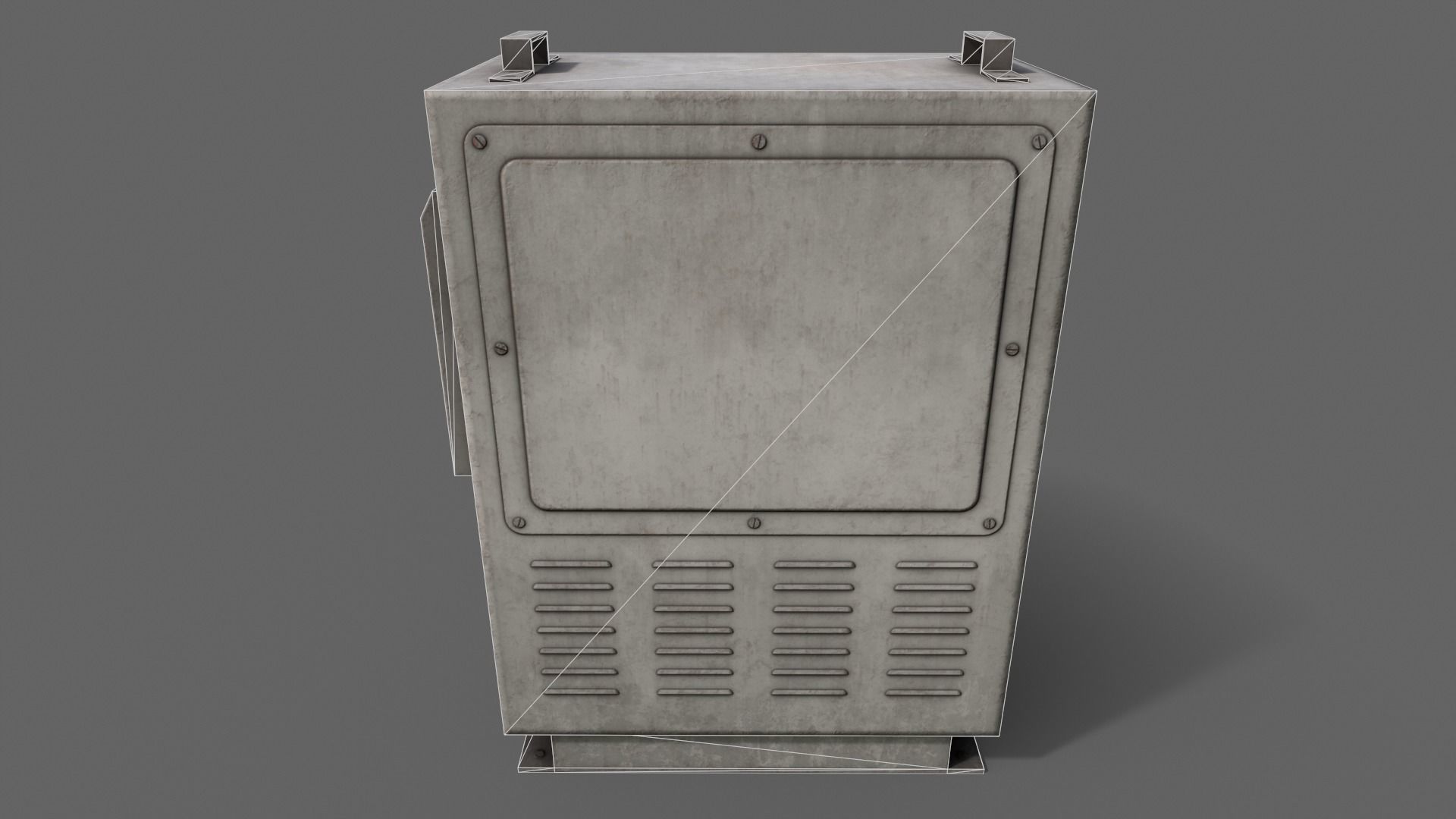 PBR Electric Box White V3 Low-poly 3D model_21