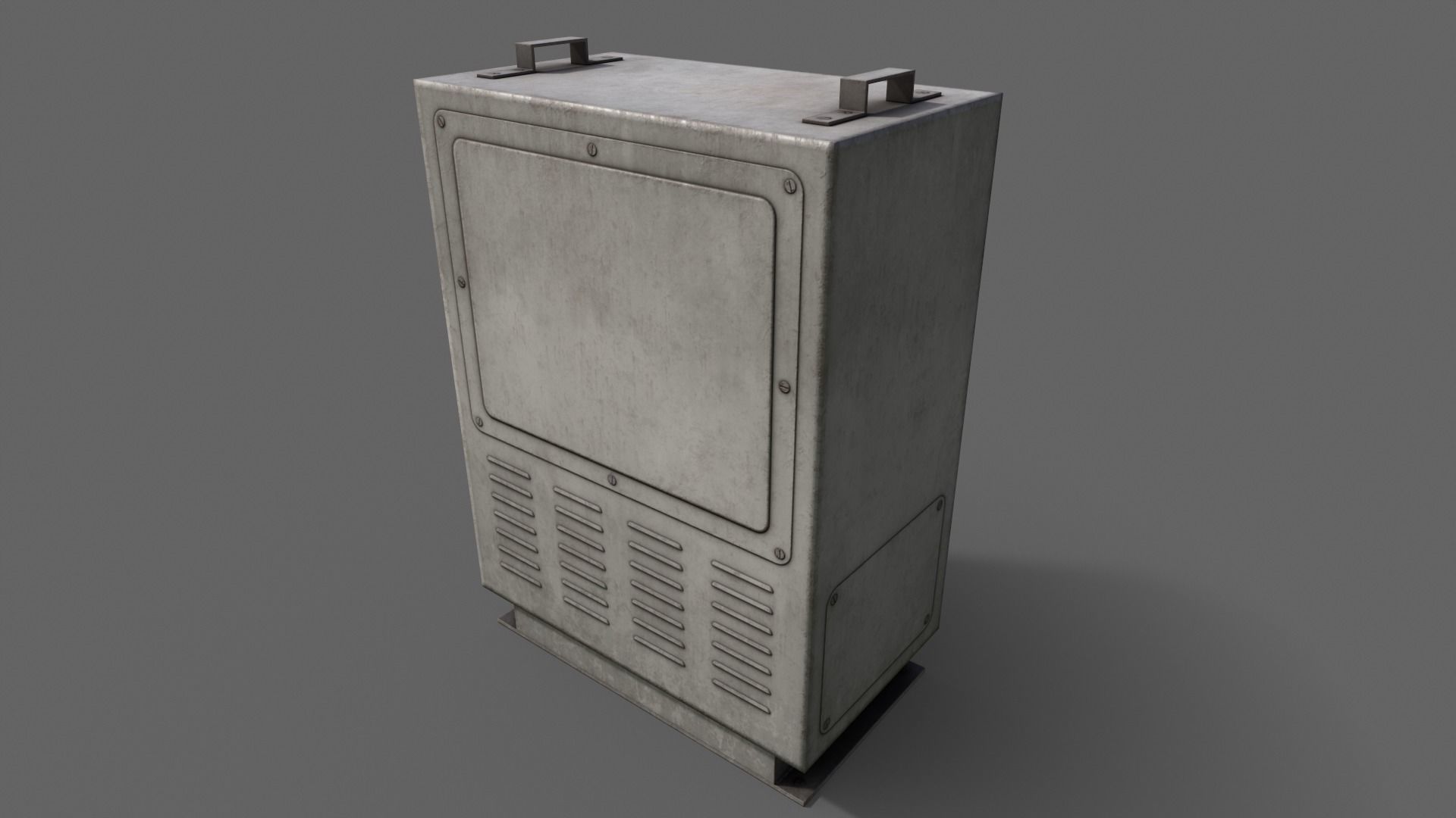 PBR Electric Box White V3 Low-poly 3D model_15