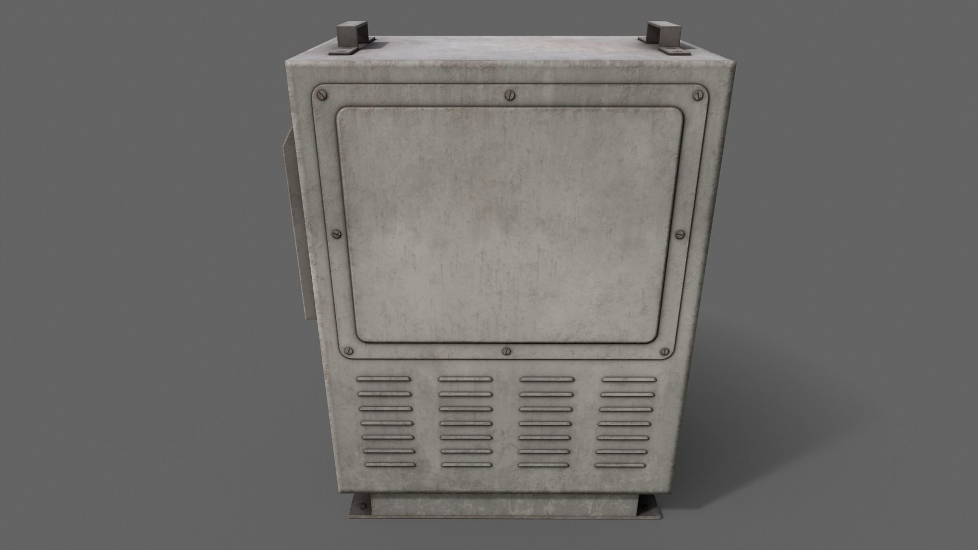 PBR Electric Box White V3 Low-poly 3D model_14