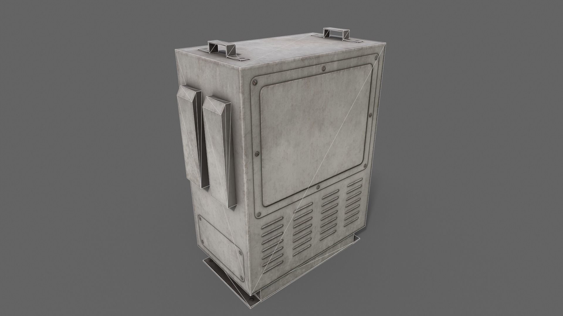 PBR Electric Box White V3 Low-poly 3D model_20