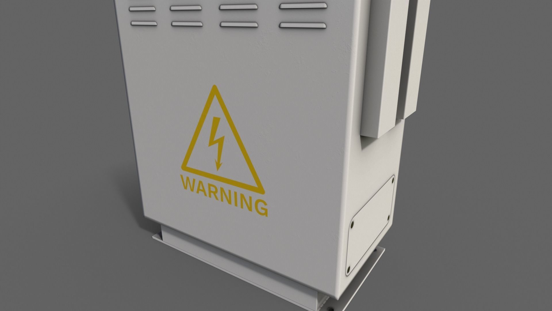 PBR Electric Box White V3 Low-poly 3D model_5