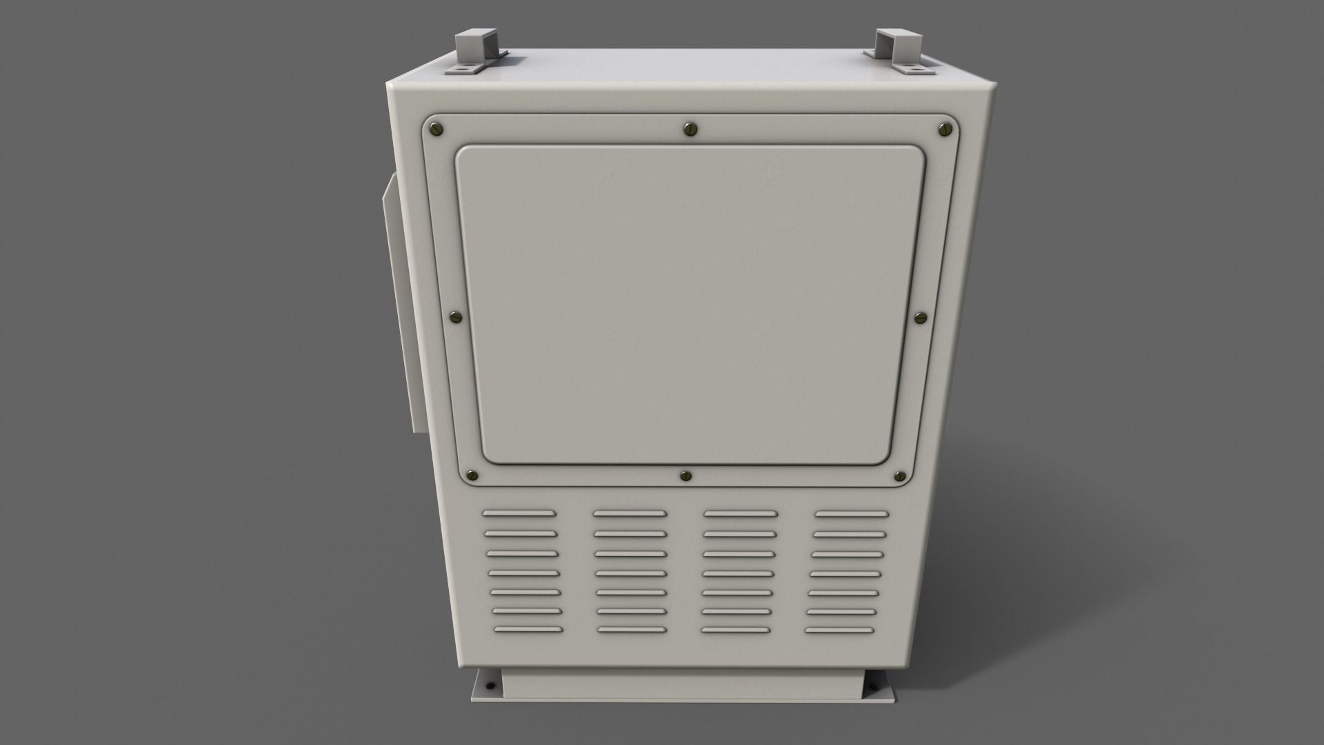 PBR Electric Box White V3 Low-poly 3D model_7