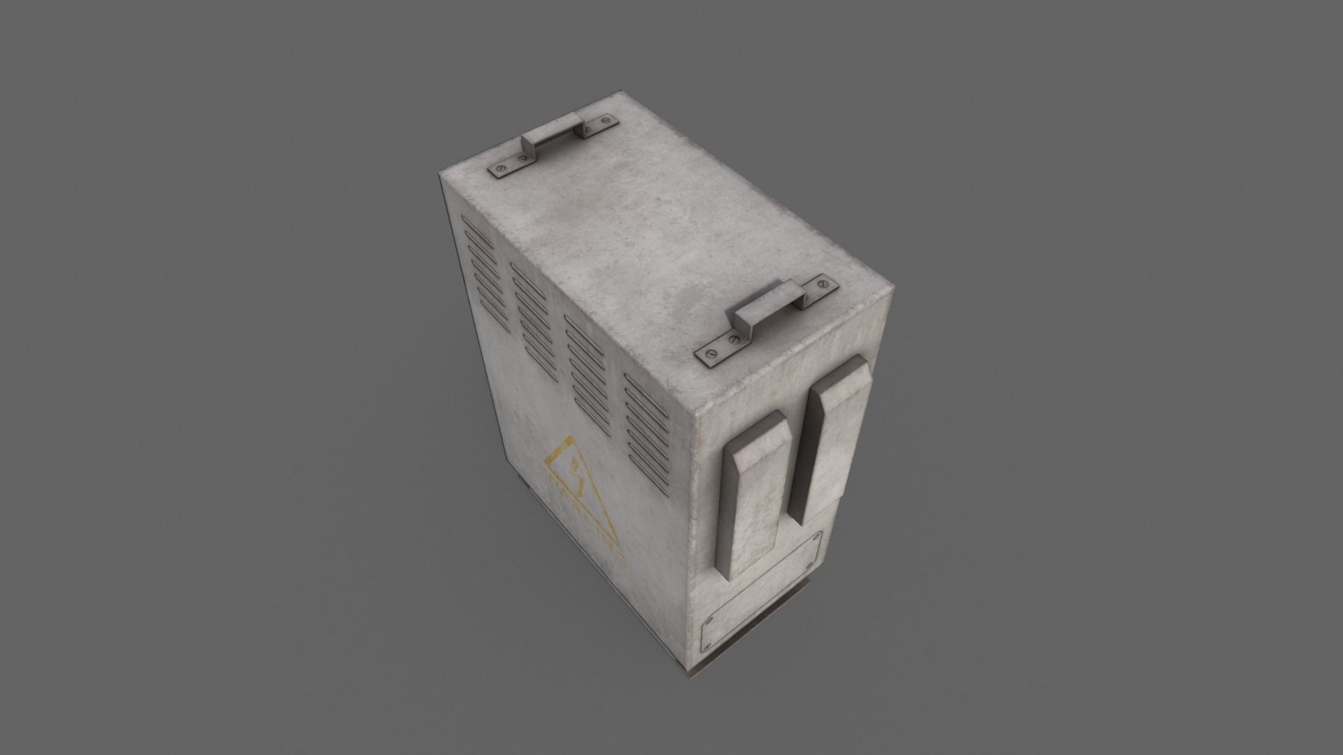 PBR Electric Box White V3 Low-poly 3D model_10