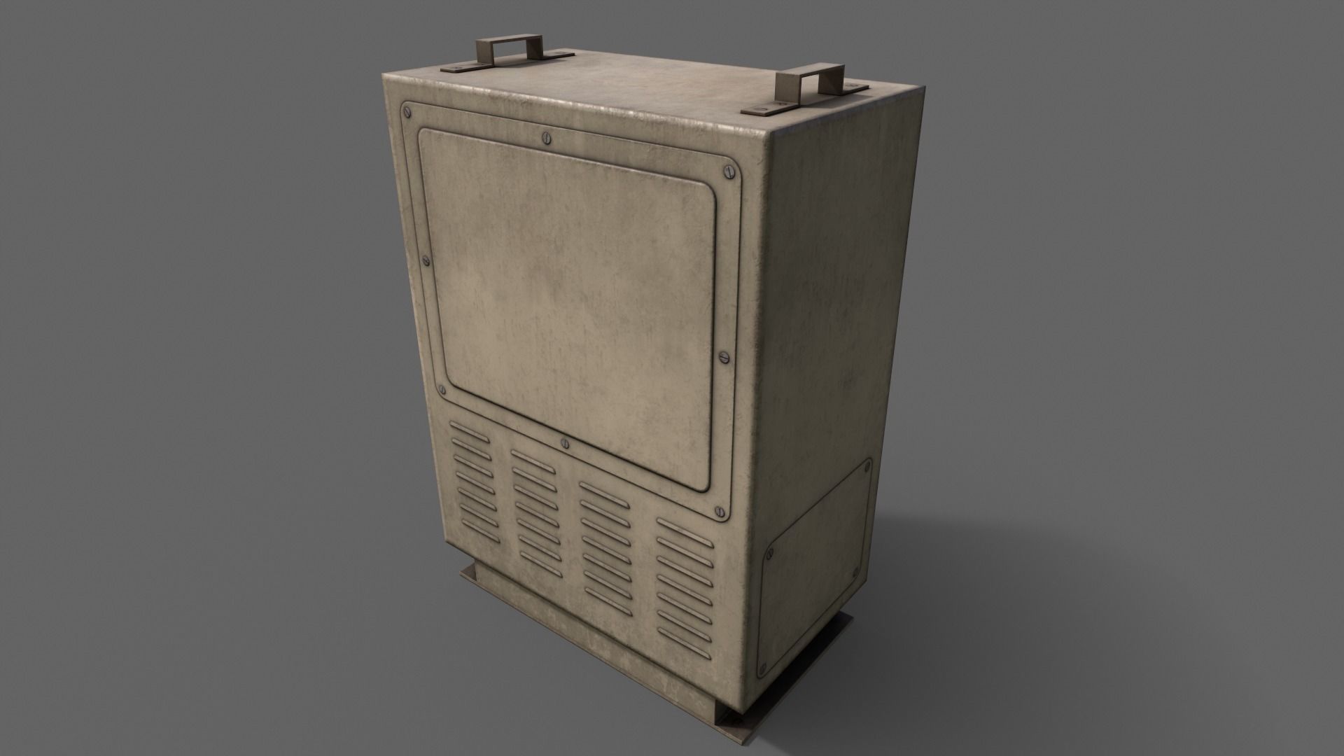 PBR Electric Box BoneWhite V3 Low-poly 3D model_15