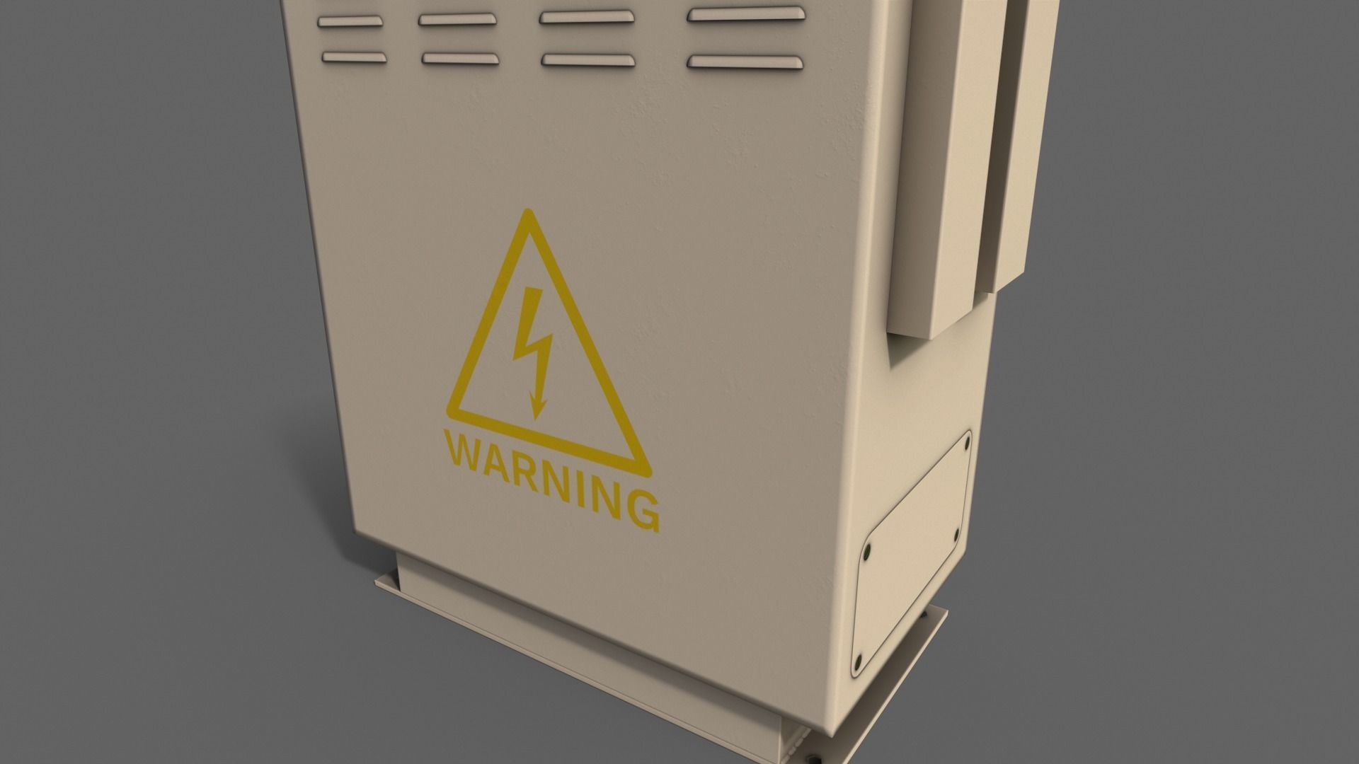 PBR Electric Box BoneWhite V3 Low-poly 3D model_5