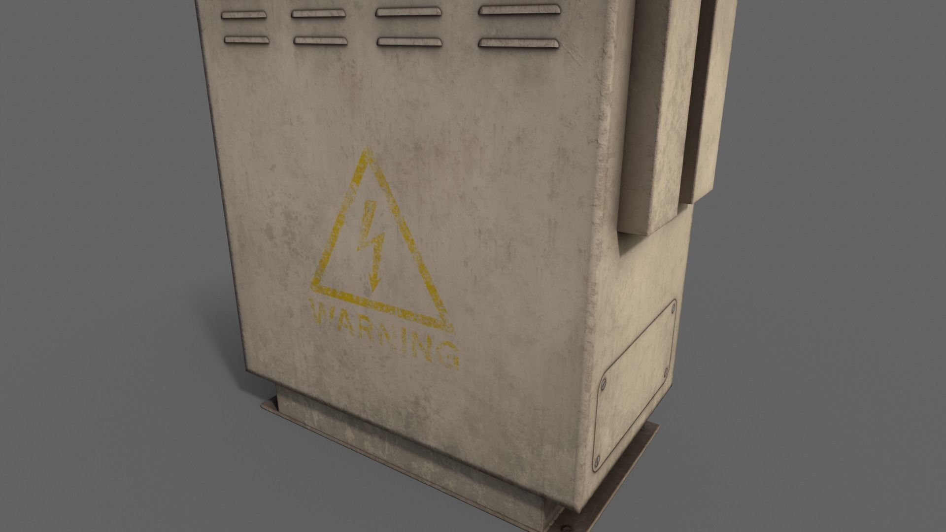 PBR Electric Box BoneWhite V3 Low-poly 3D model_12