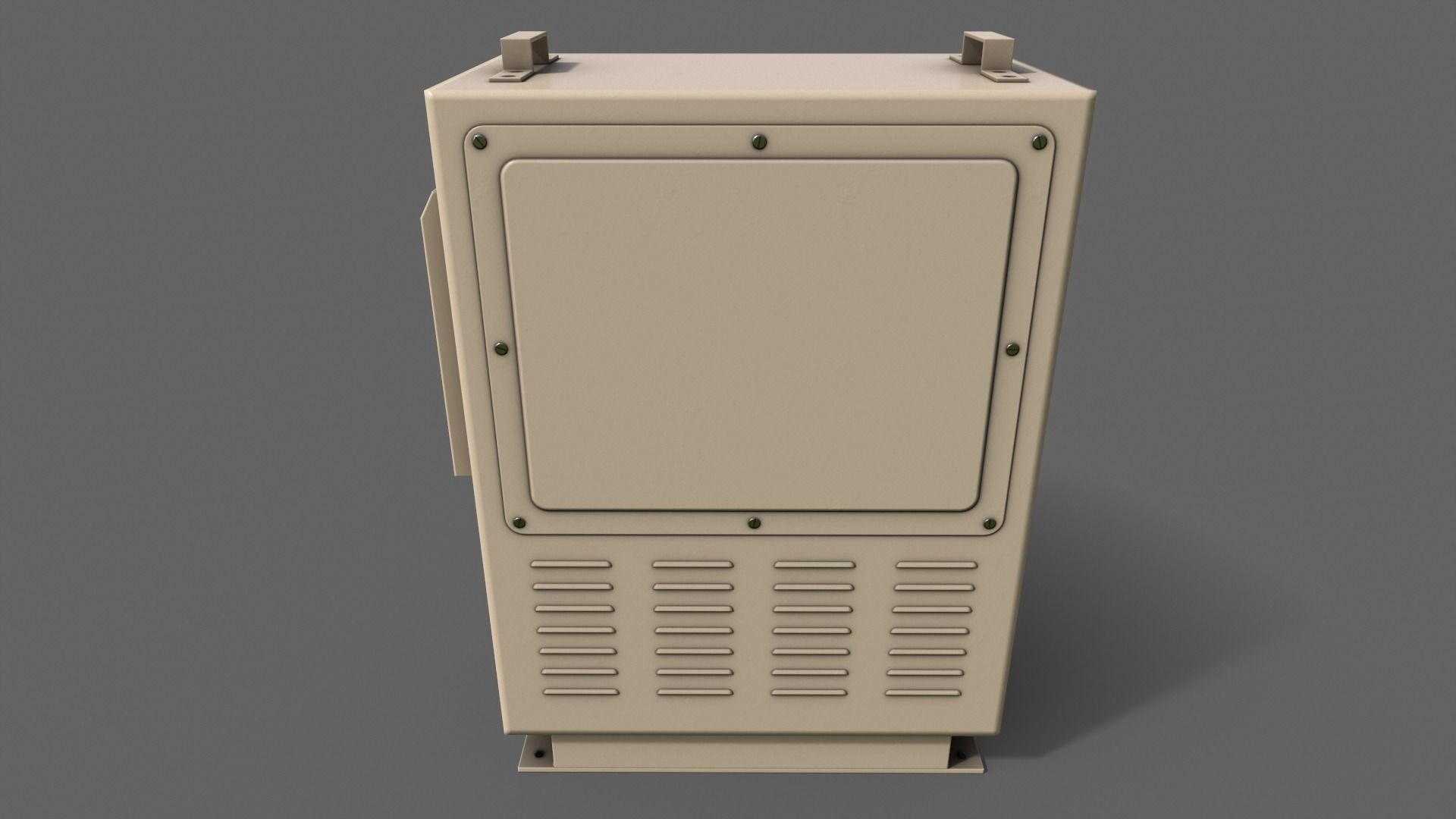 PBR Electric Box BoneWhite V3 Low-poly 3D model_7