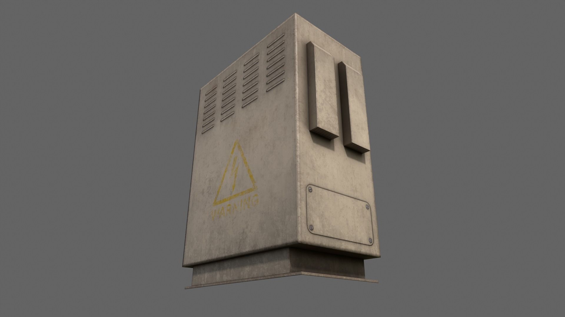 PBR Electric Box BoneWhite V3 Low-poly 3D model_11