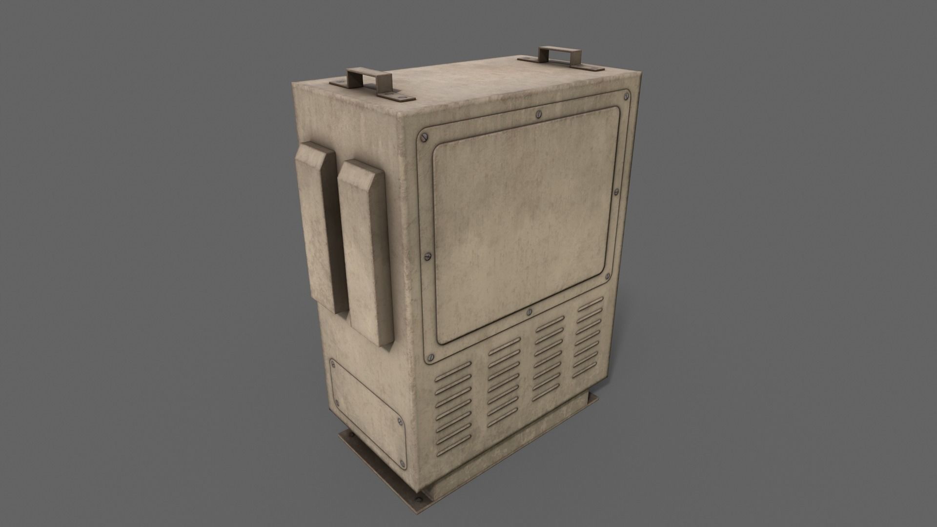 PBR Electric Box BoneWhite V3 Low-poly 3D model_13
