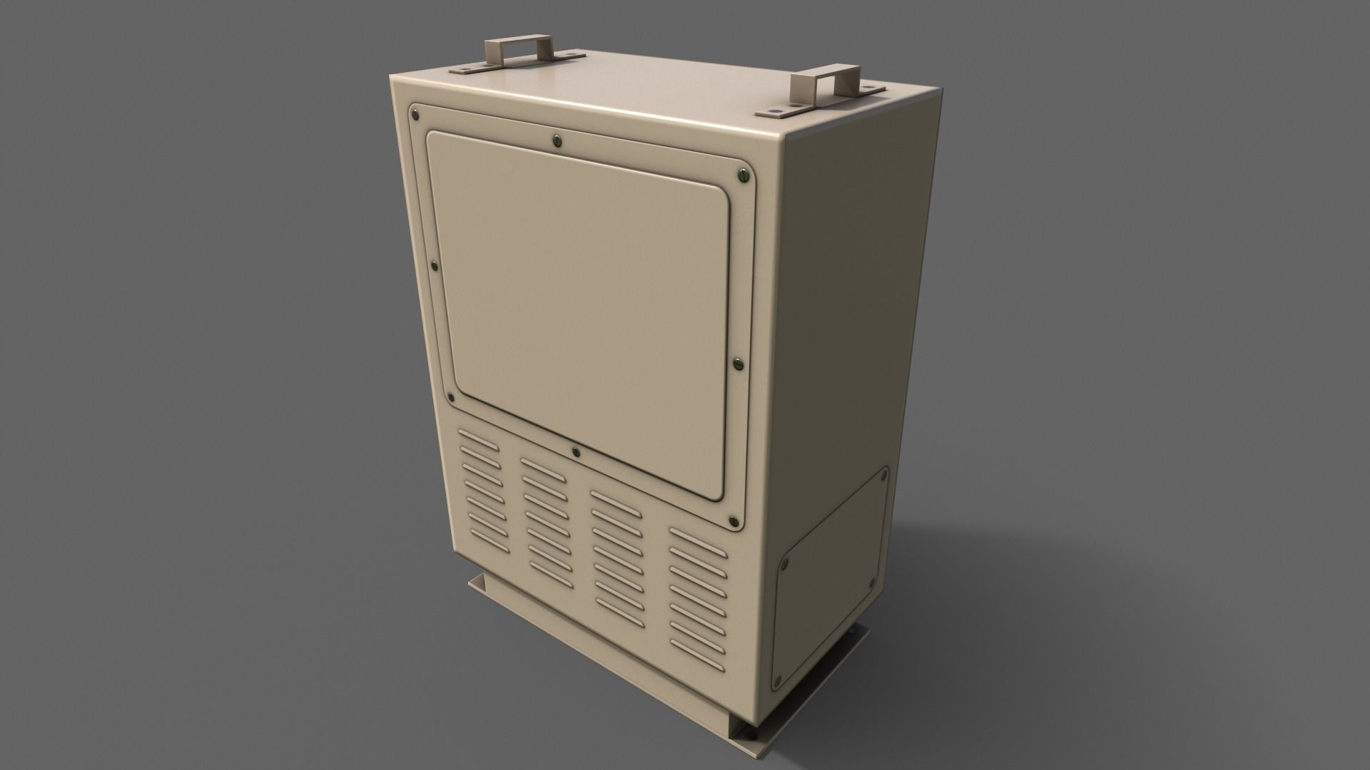 PBR Electric Box BoneWhite V3 Low-poly 3D model_8