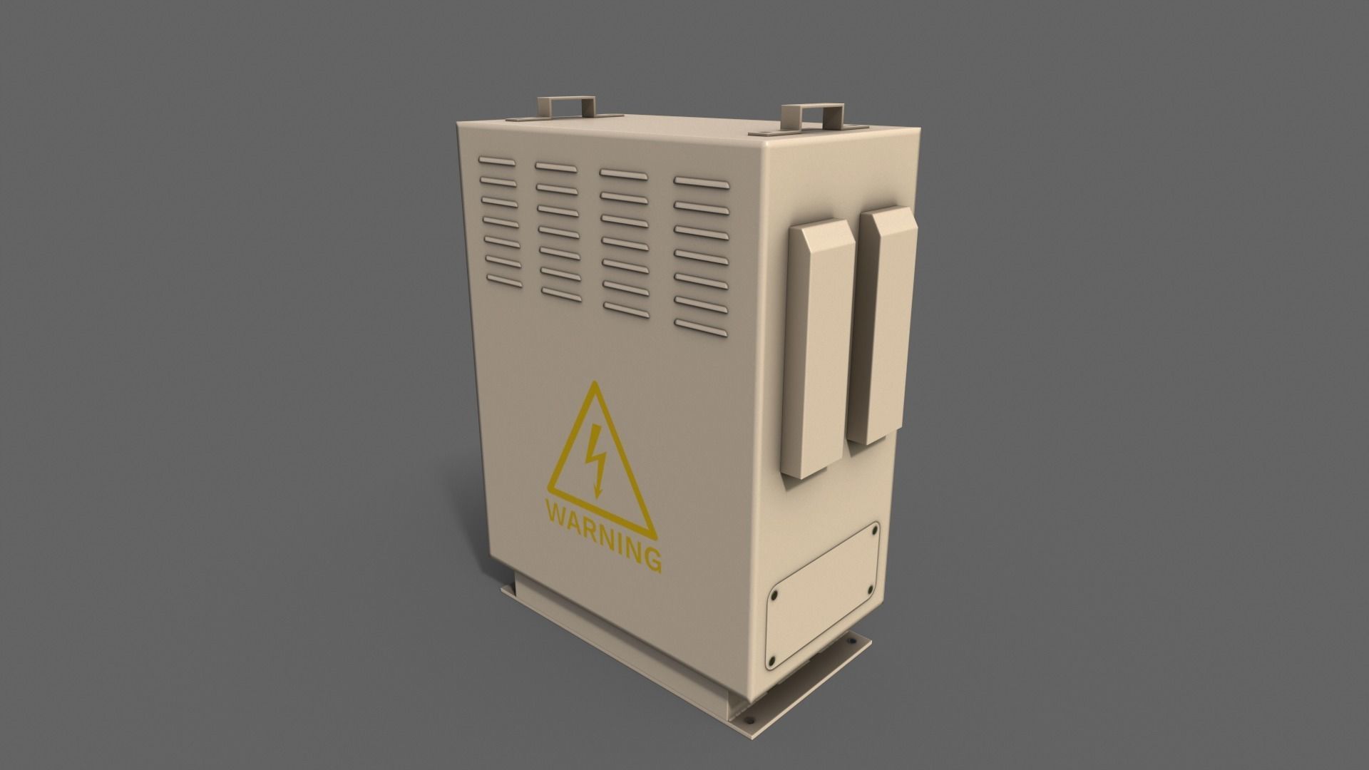PBR Electric Box BoneWhite V3 Low-poly 3D model_2