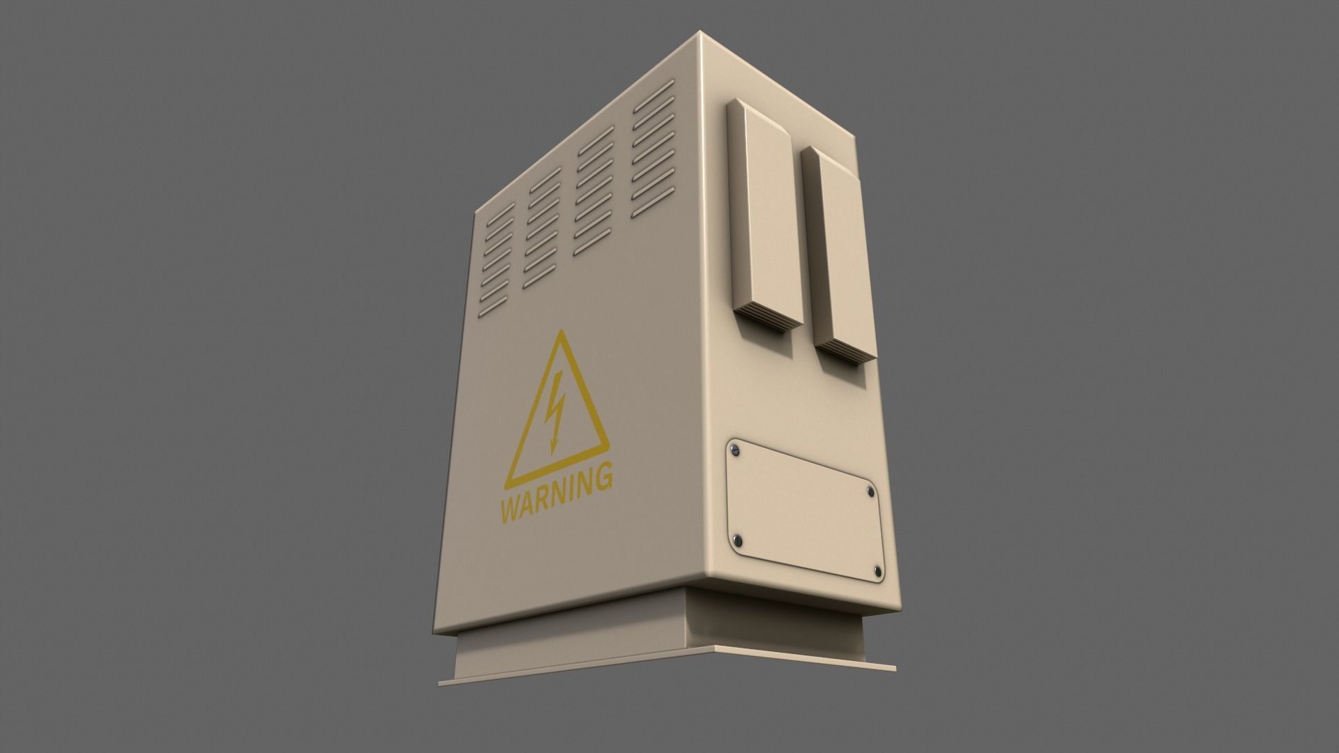 PBR Electric Box BoneWhite V3 Low-poly 3D model_4