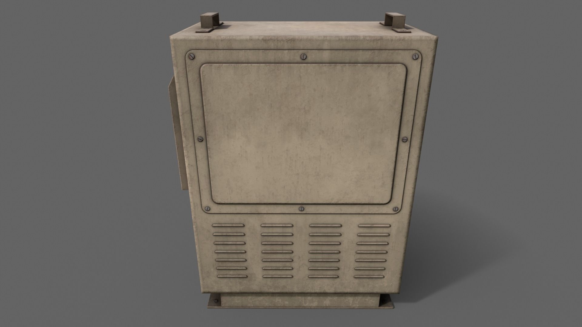PBR Electric Box BoneWhite V3 Low-poly 3D model_14