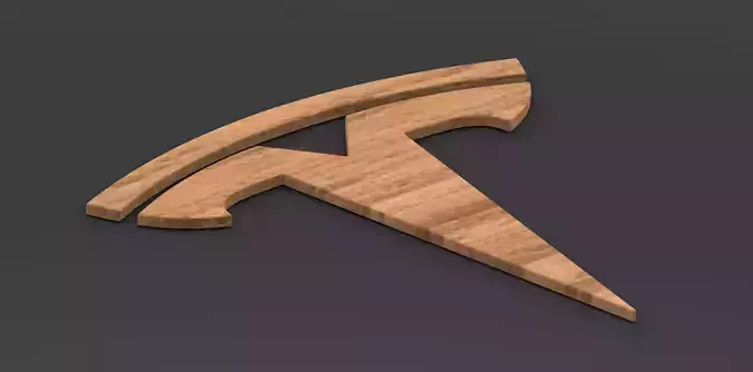 Tesla car logo source file for 3D printers or CNC 3D print model