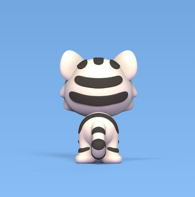 White Tiger 3D print model_2