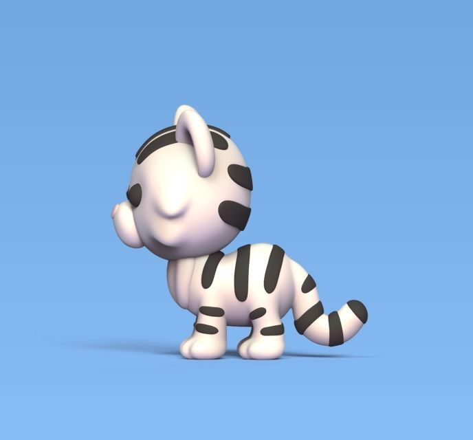 White Tiger 3D print model_1