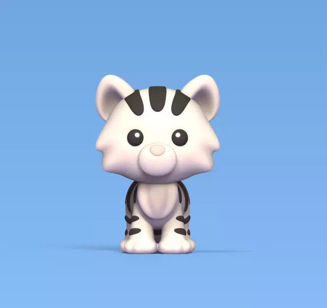 White Tiger 3D print model_0