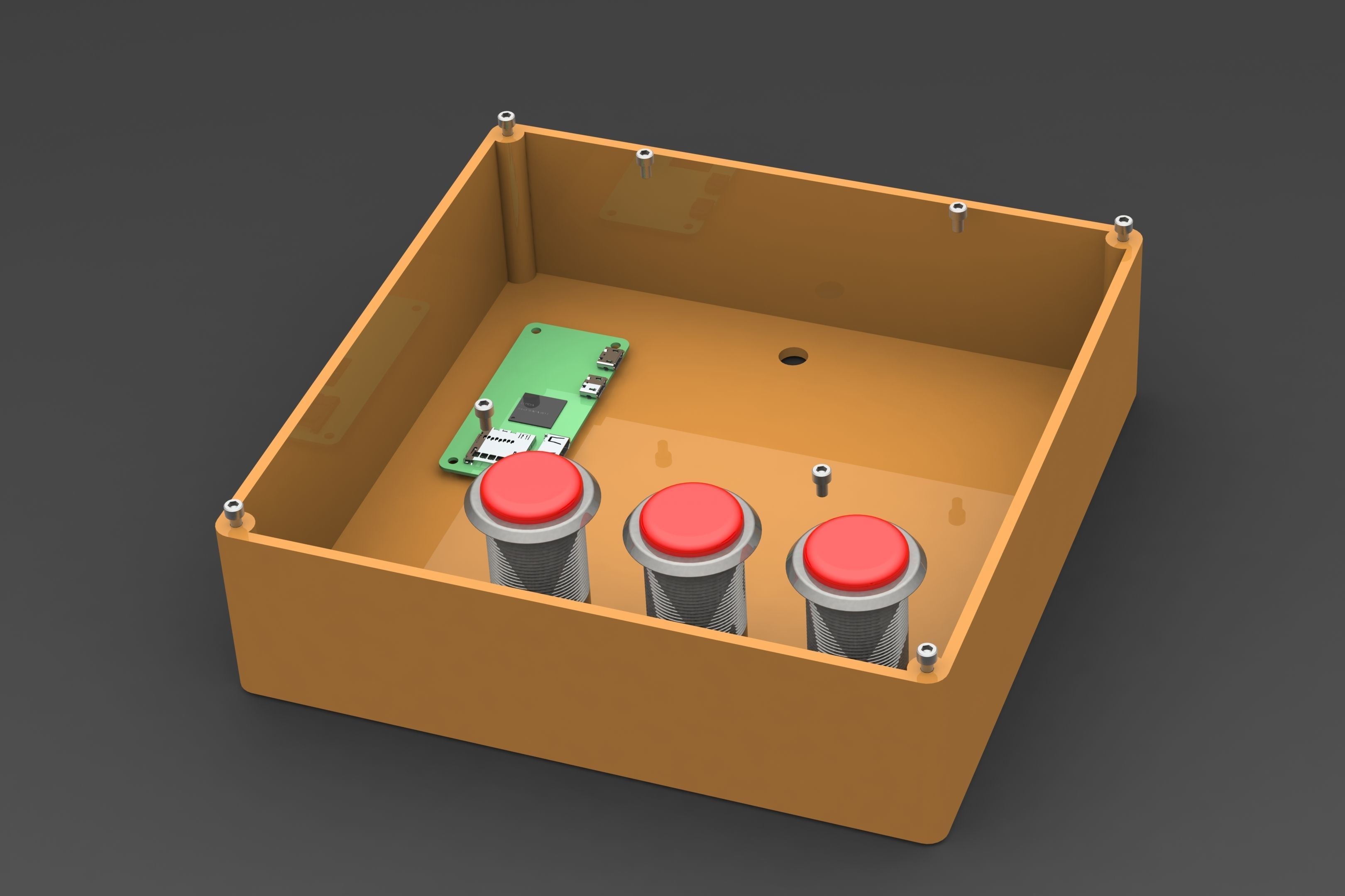 Raspberry Kiosk enclosure 3D print model_3