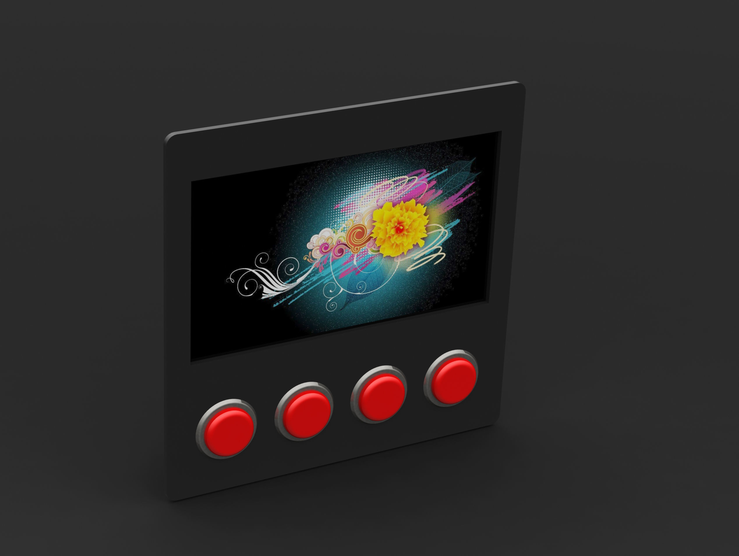 Raspberry Kiosk enclosure 3D print model_4