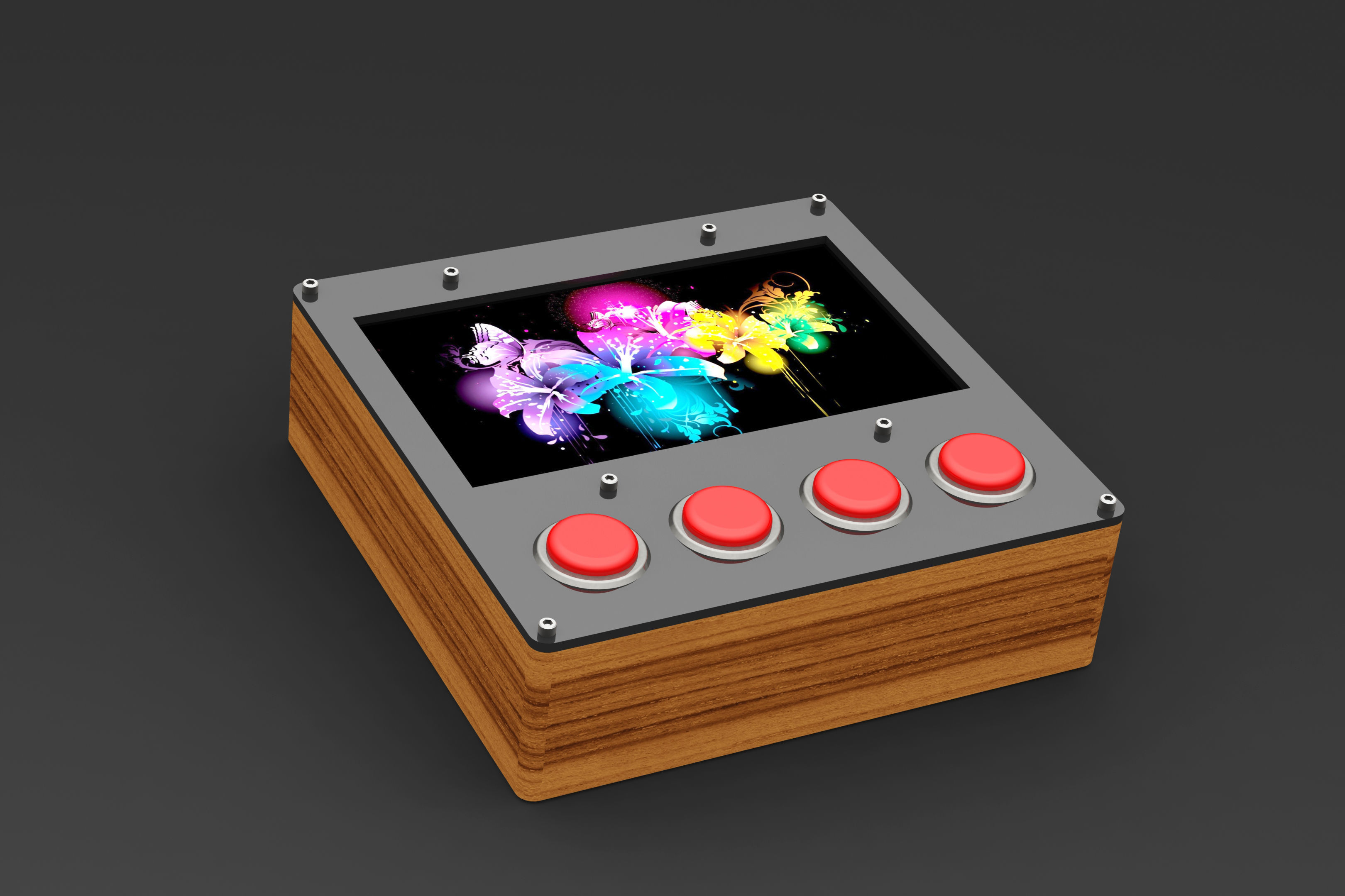 Raspberry Kiosk enclosure 3D print model_1