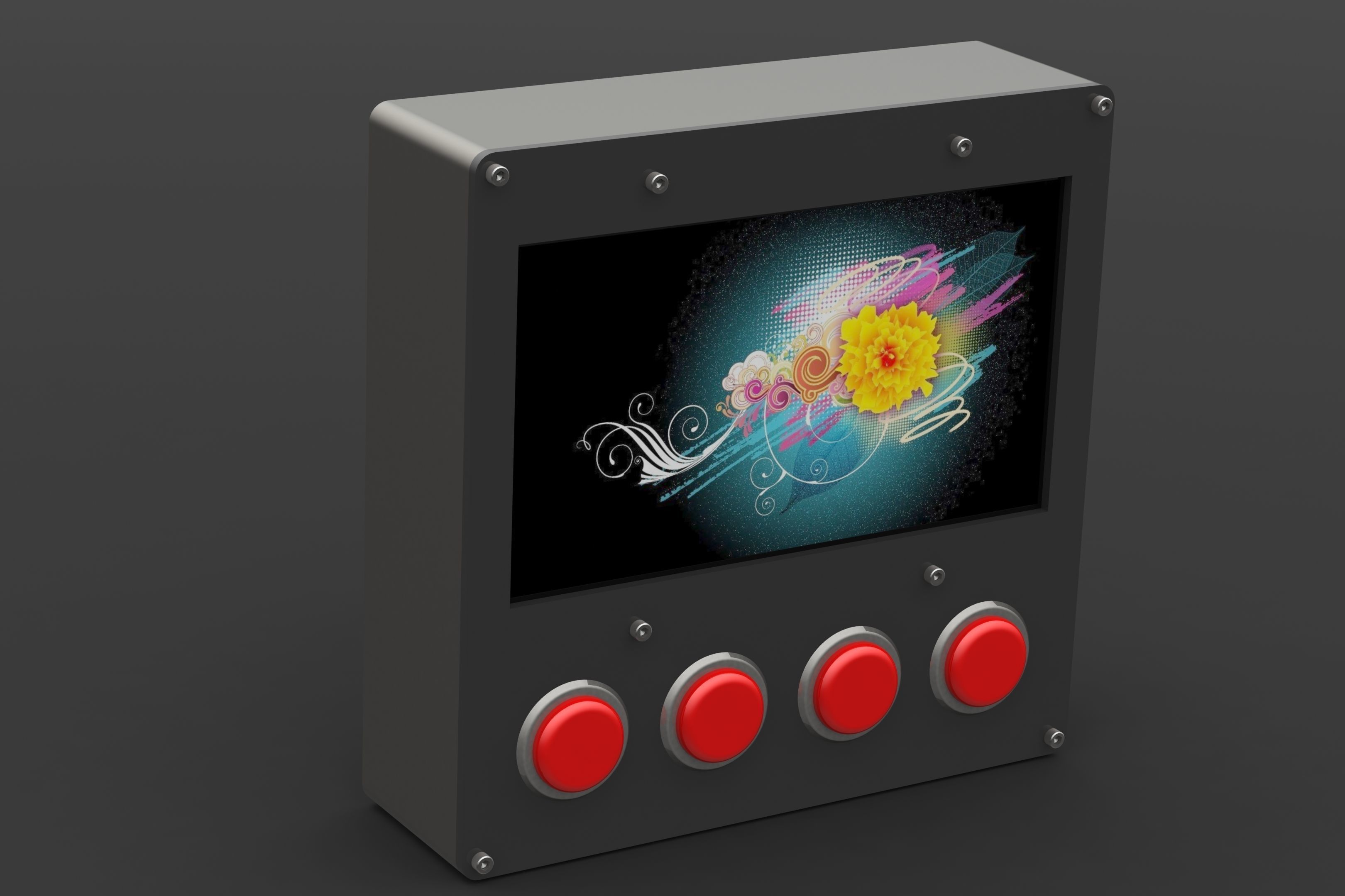 Raspberry Kiosk enclosure 3D print model_8