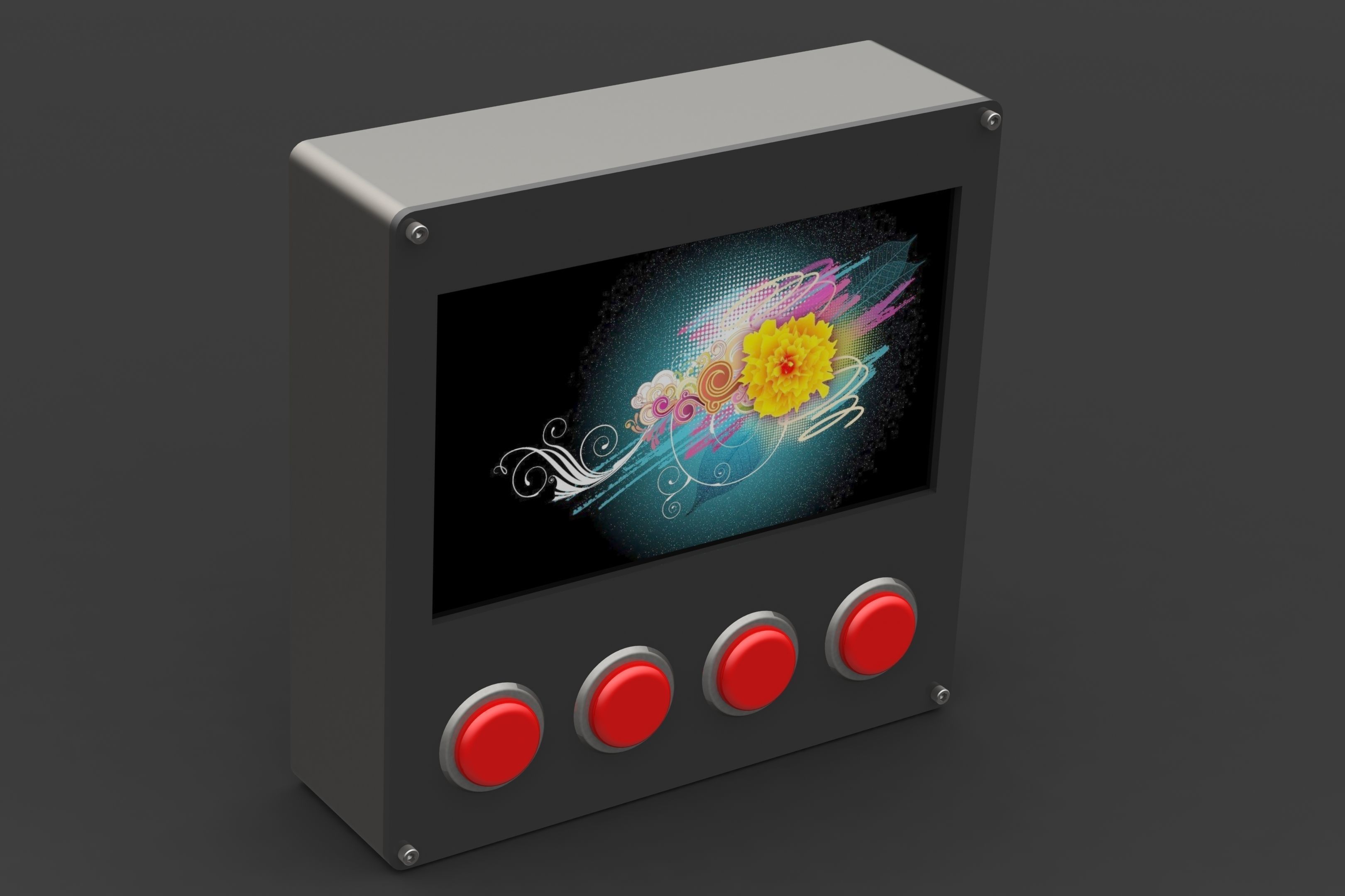 Raspberry Kiosk enclosure 3D print model_7