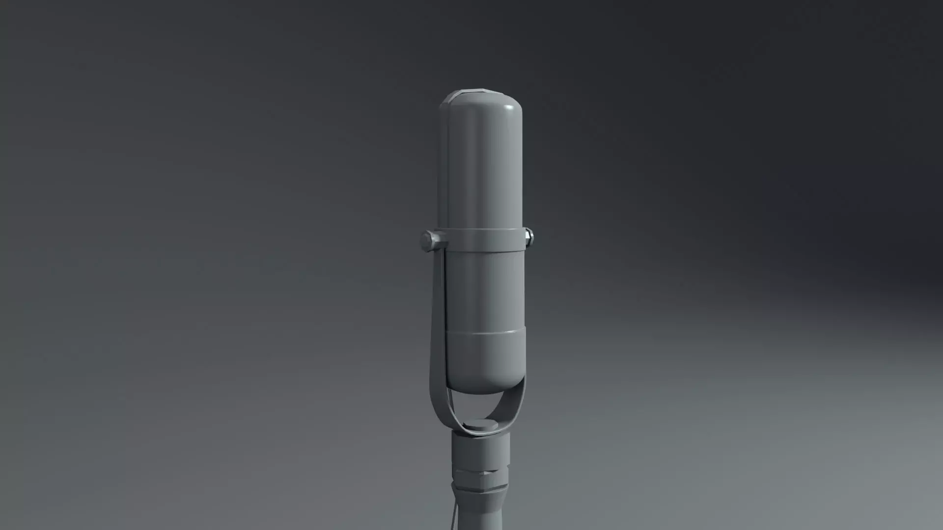 Mic low poly microphone stand Low-poly 3D model_0