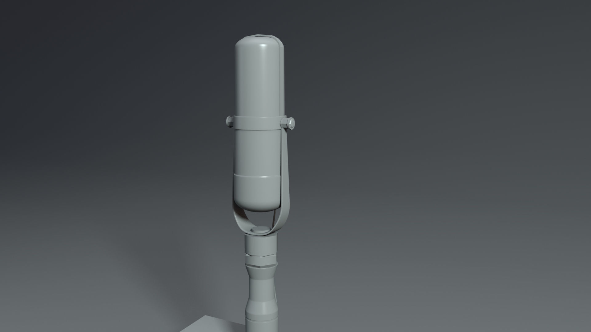 Mic low poly microphone stand Low-poly 3D model_2