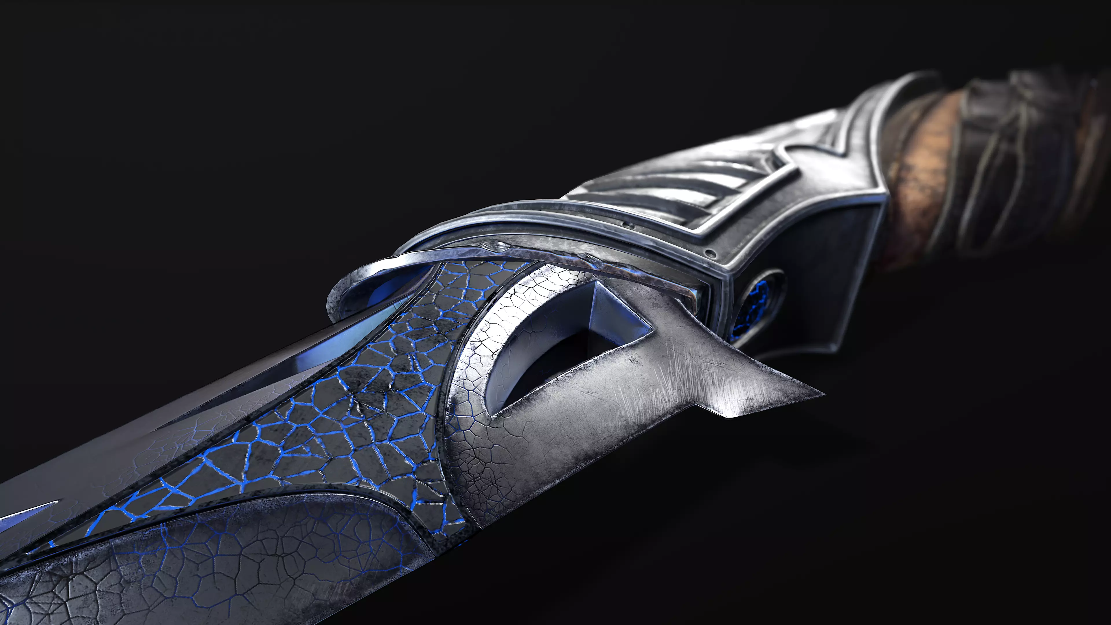 Fantasy Knife Low-poly 3D model_0