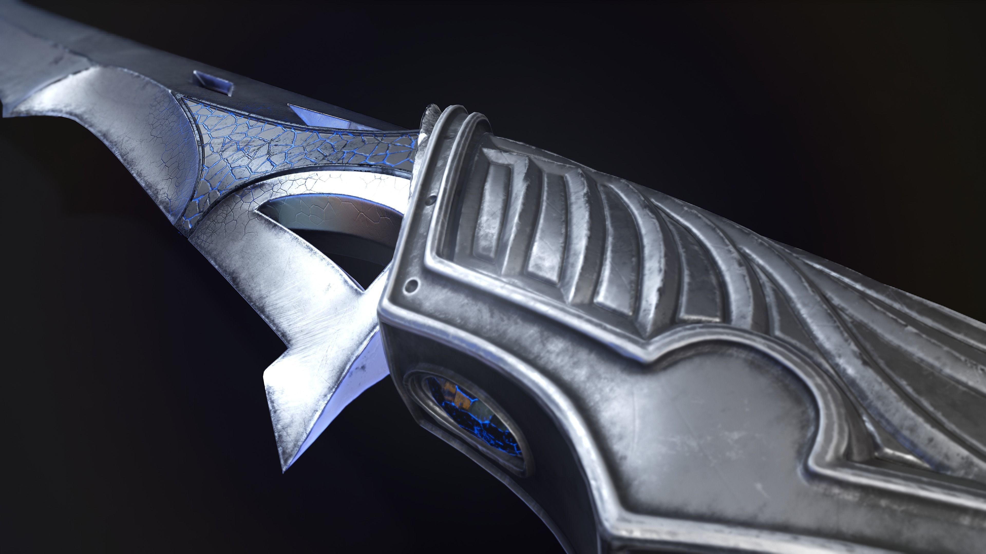 Fantasy Knife Low-poly 3D model_3