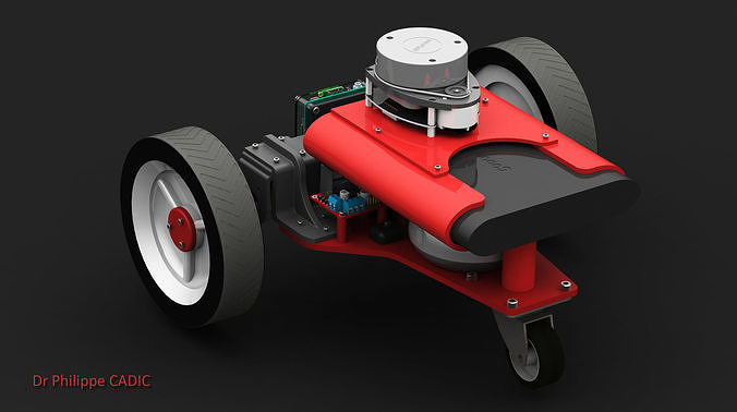 3 wheels Raspberry robot with Lidar and computer vision 3D print model