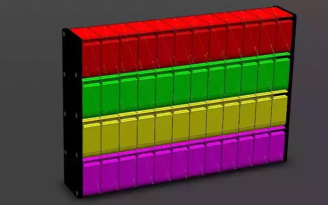 SMD components strip organizers 3D print model