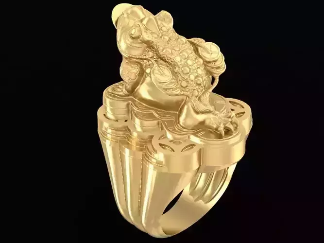 Detailed Pixiu Creature Men Ring Design for Jewelry Making  2460