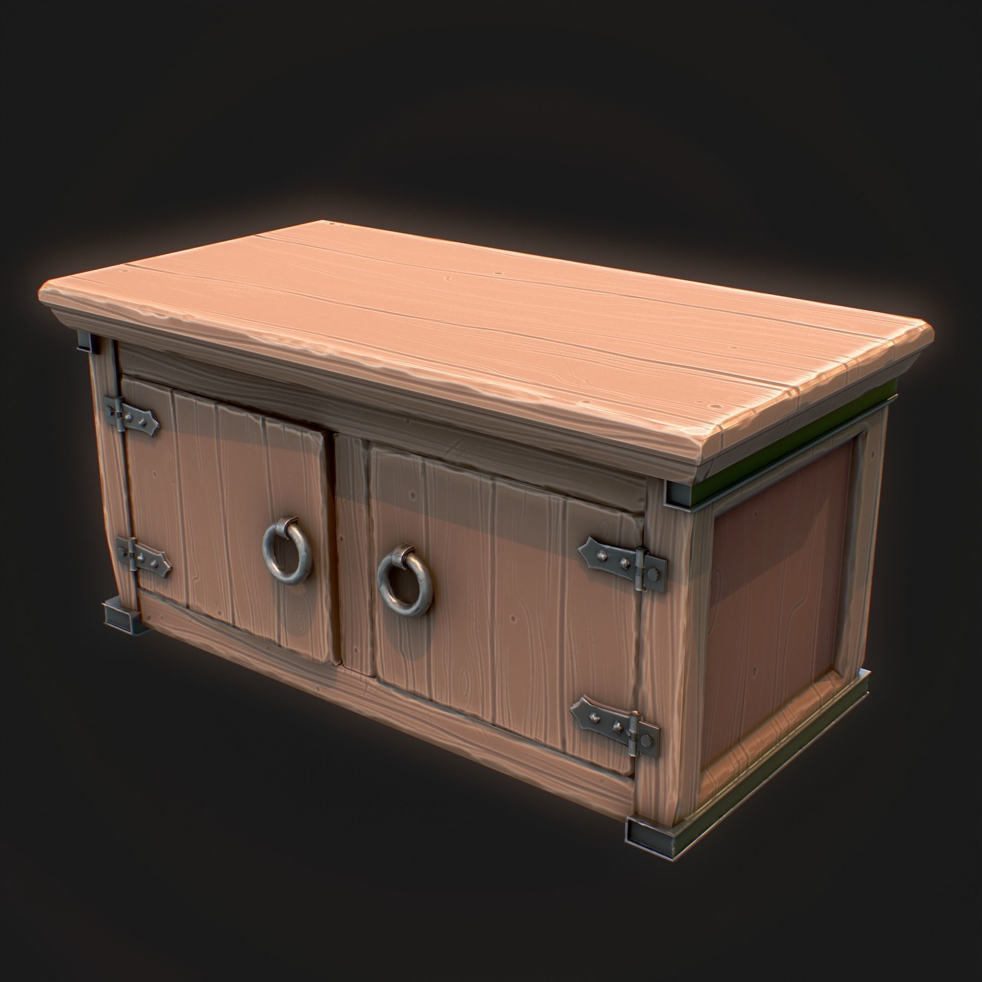 Table Top low-poly 3D model PBR Game ready For Unreal Engine Low-poly 3D model_1