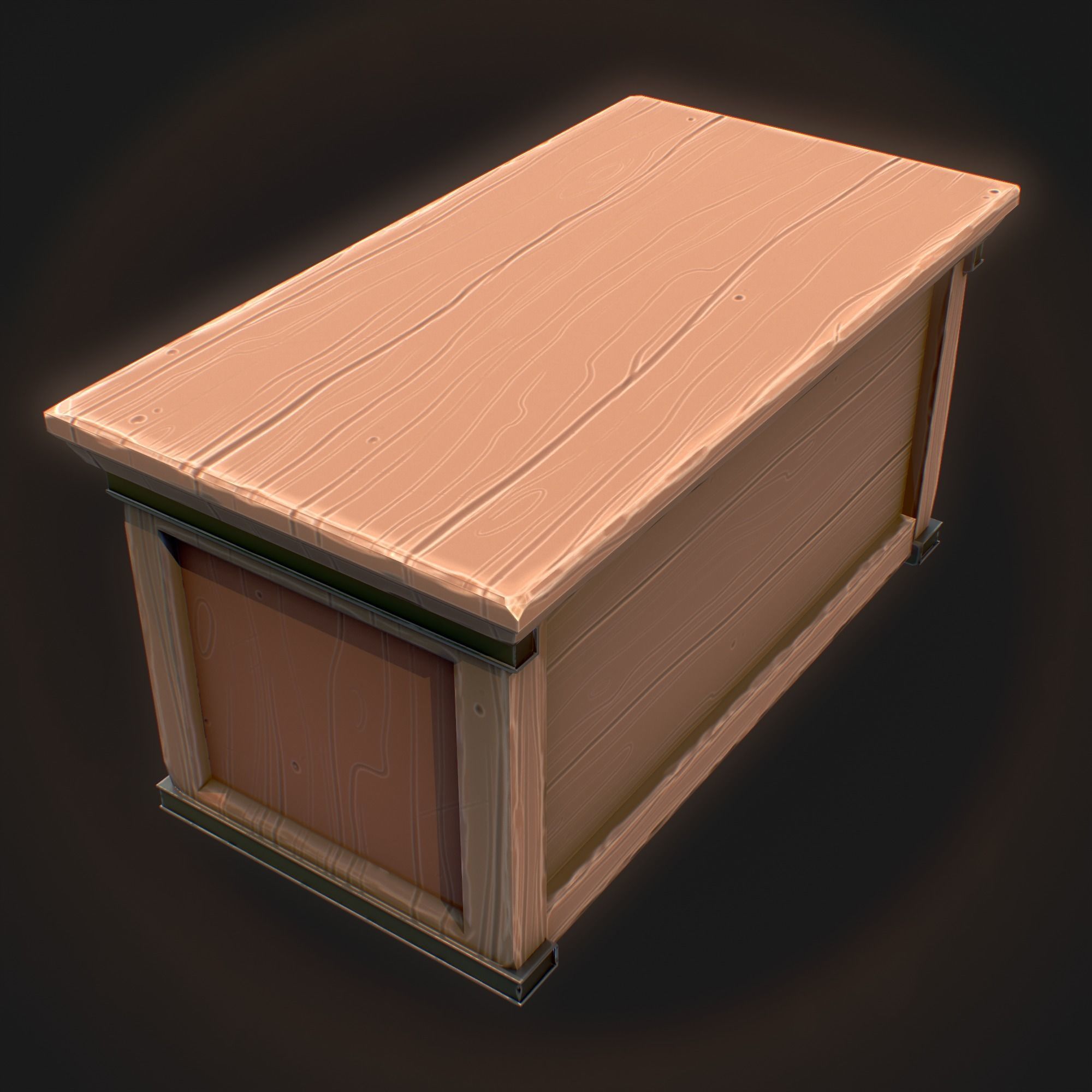 Table Top low-poly 3D model PBR Game ready For Unreal Engine Low-poly 3D model_3