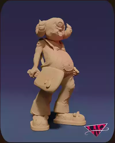 Iceclops character holding knife