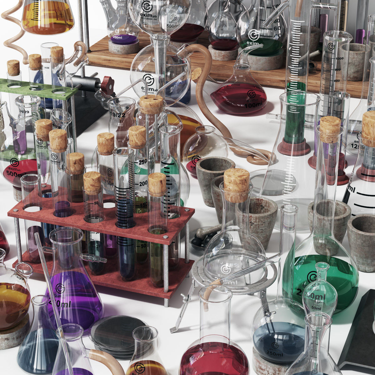 Chemistry dishes n4 3D model_2