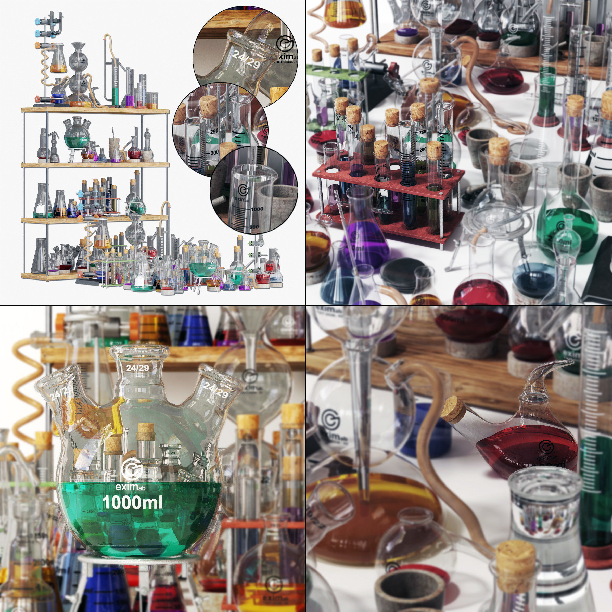 Chemistry dishes n4 3D model_4